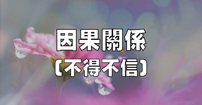 因果關係（不得不信）